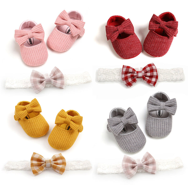 Baby Girl Shoes Newborn Infant First Walker Cotton Sofe Sole Princess Toddler Baby Crib Shoes-Diamond Deluxe Outlet