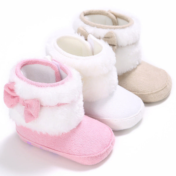 Baby Girl Soft Bottom Snow Plus Velvet Thermal Toddler Shoes-Diamond Deluxe Outlet