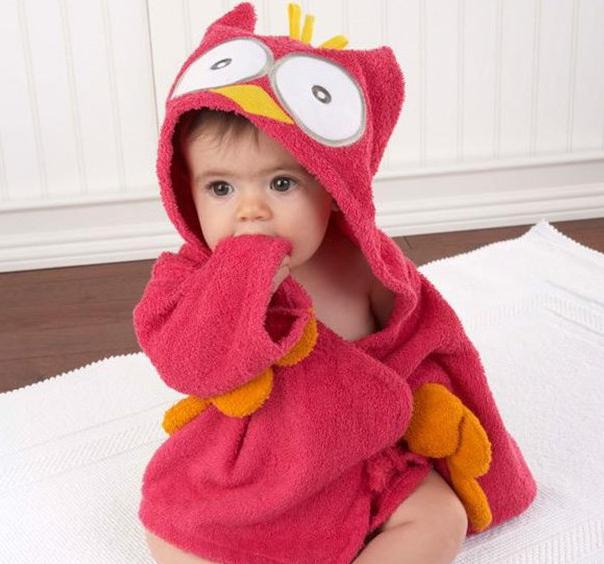 Cartoon Cute Animal Modeling Baby Bath Towels Baby Bathrobes Cotton Children's Bathrobes Baby Hooded-Diamond Deluxe Outlet