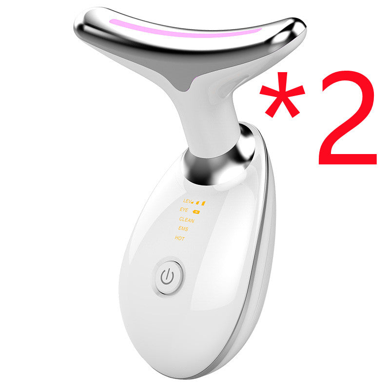 EMS Thermal Neck Lifting And Tighten Massager Electric Microcurrent Wrinkle Remover LED Photon Face Beauty Device For Woman-Diamond Deluxe Outlet