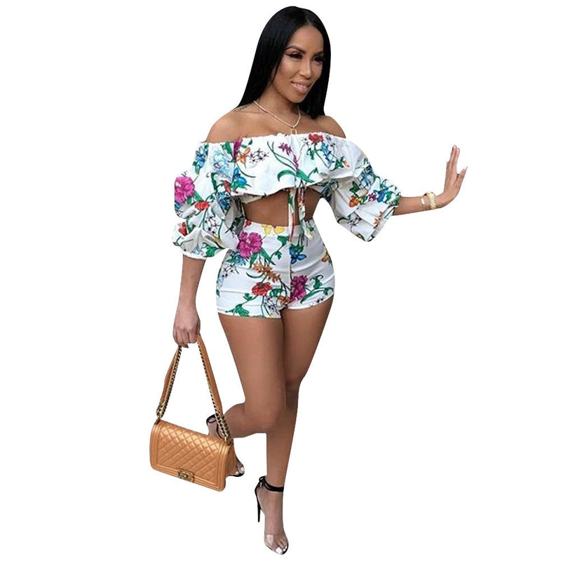 European and American sexy digital printing pile sleeves two-piece-Diamond Deluxe Outlet
