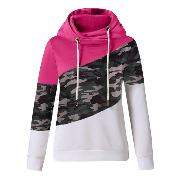 Hoodies Women Camouflage hoodie Sweatshirt-Diamond Deluxe Outlet