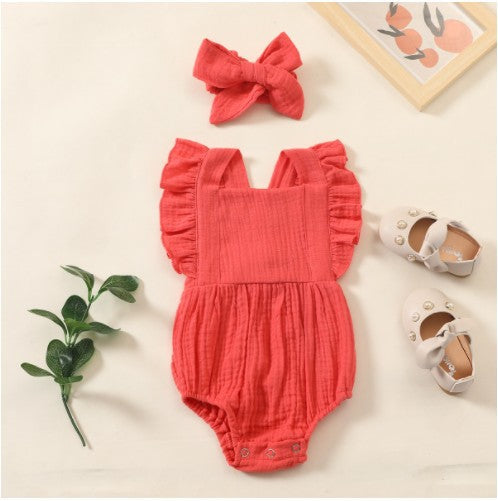 Ins Onesie Multi-color Bubble Cotton Suspender Romper 0-2 Years Old-Diamond Deluxe Outlet