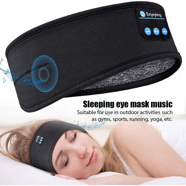 Wireless Bluetooth Sleeping Headphones Headband Thin Soft Elastic Comfortable Music Ear Phones Eye Mask For Side Sleeper Sports-Diamond Deluxe Outlet