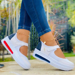 Women Fashion Vulcanized Sneakers Platform Solid Color Flats Ladies Shoes Casual Breathable Wedges Ladies Walking Sneakers-Diamond Deluxe Outlet