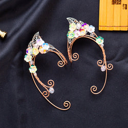 Women's Personality Temperament Without Pierced Color Ear Clip-Diamond Deluxe Outlet