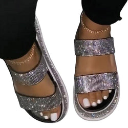 Women's Platform Sandals With Flat Heels-Diamond Deluxe Outlet